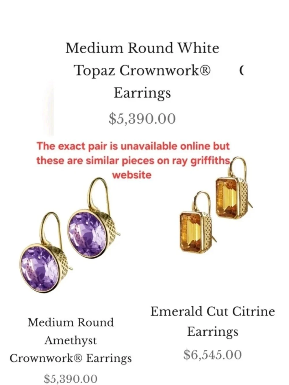 $5,000 Ray Griffiths 18kt Gold Asscher Cut Blue Topaz Drop Earrings